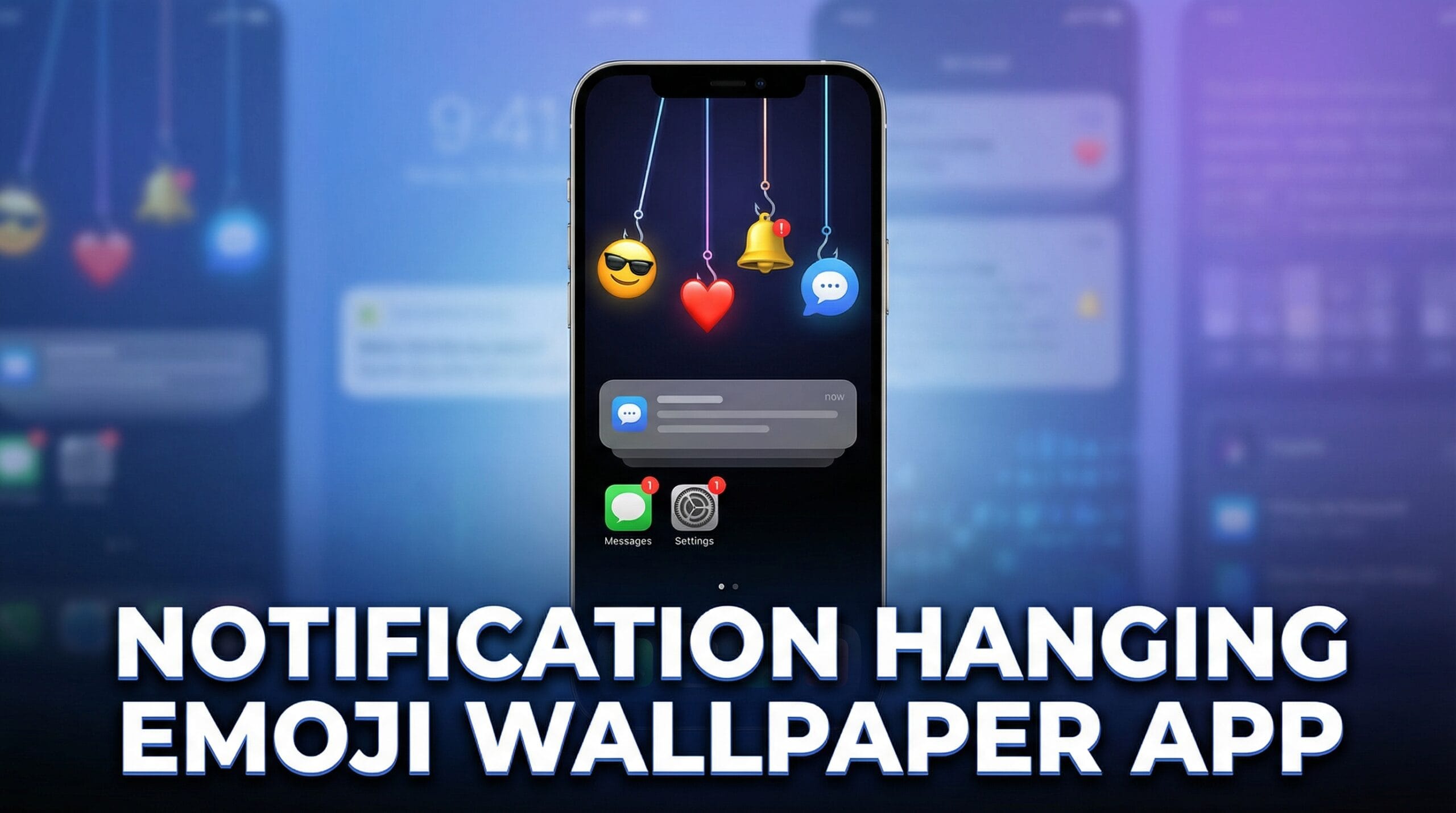 Notification Hanging Emoji Wallpaper App