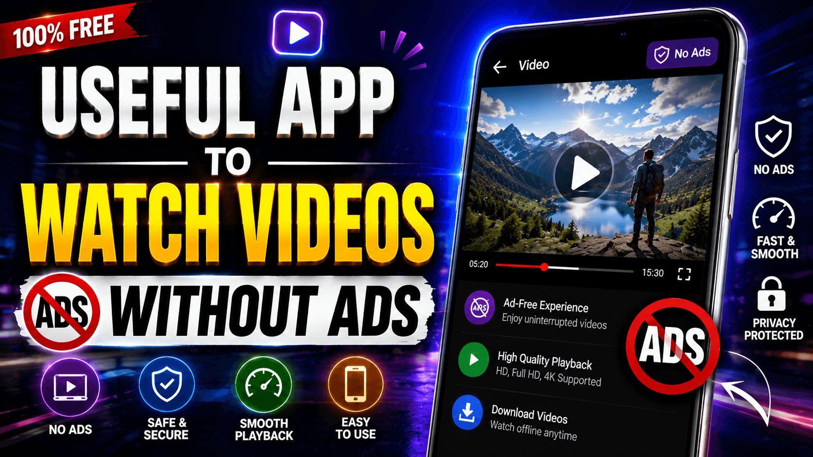 Useful App to Watch Videos Without Ads