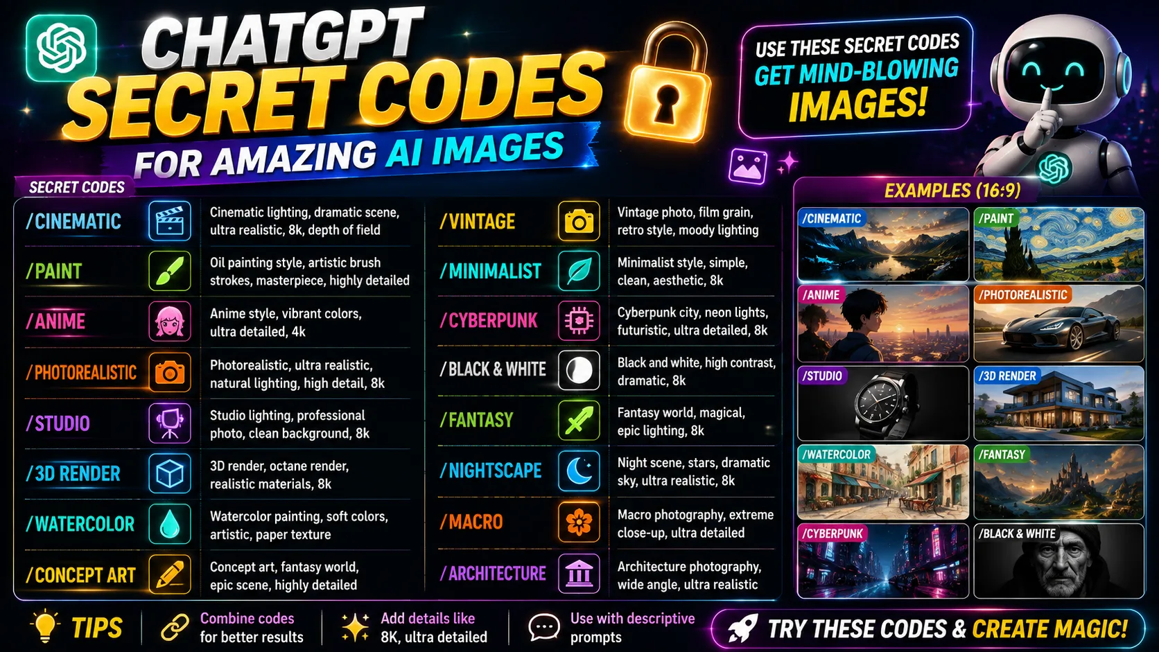 150+ Commands ChatGPT Image Editing