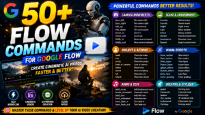 50+ Flow Commands for Google Flow