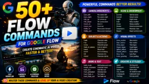 50+ Flow Commands for Google Flow