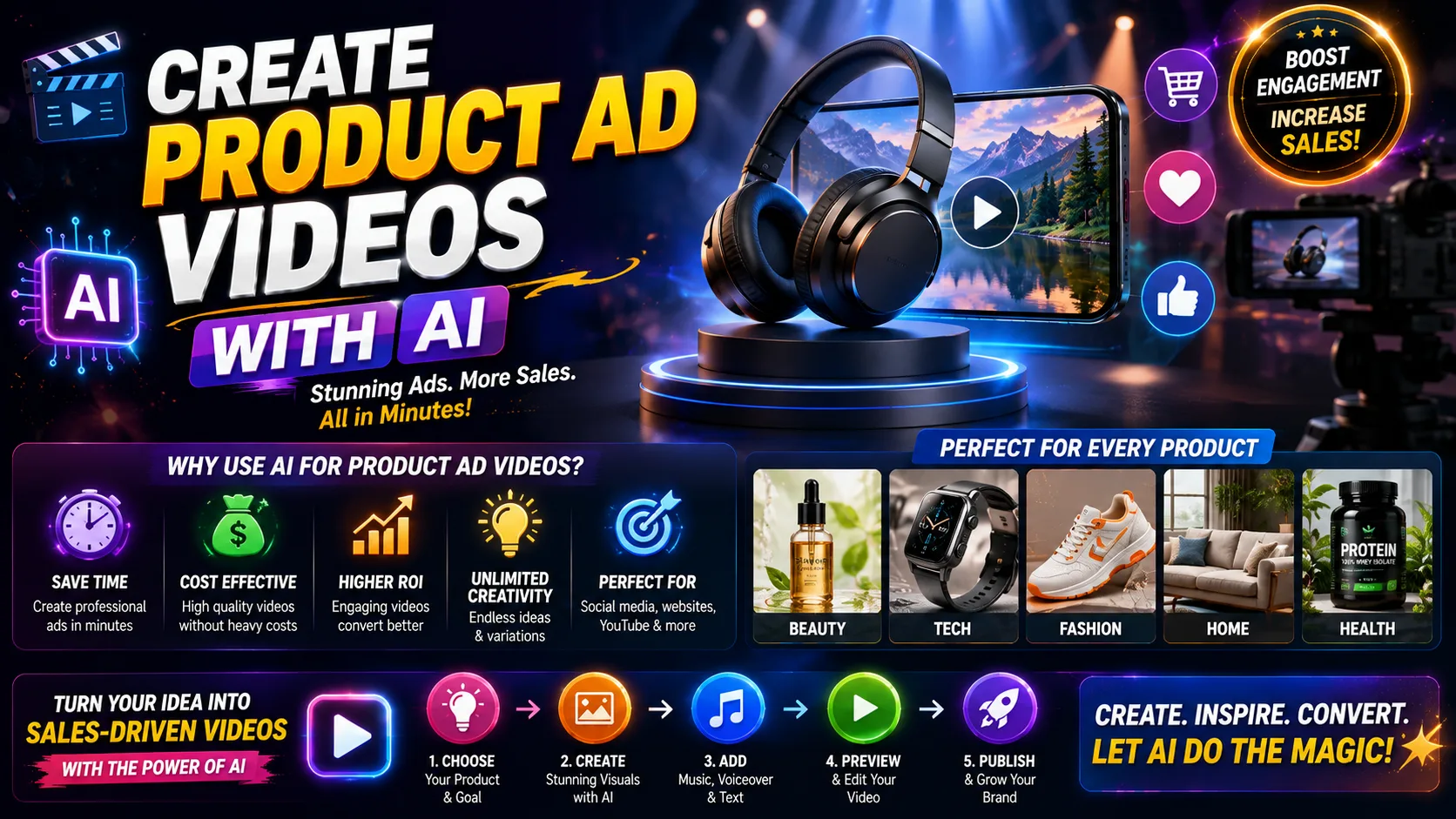 Commands for Product Ad Videos with AI